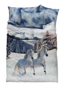 Bettwäsche mit Pferden