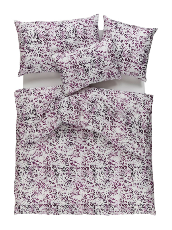 Violette Bettwäsche aus der Schweiz