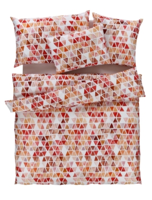 Baumwoll-Bettwäsche mit dreieckigen Mustern